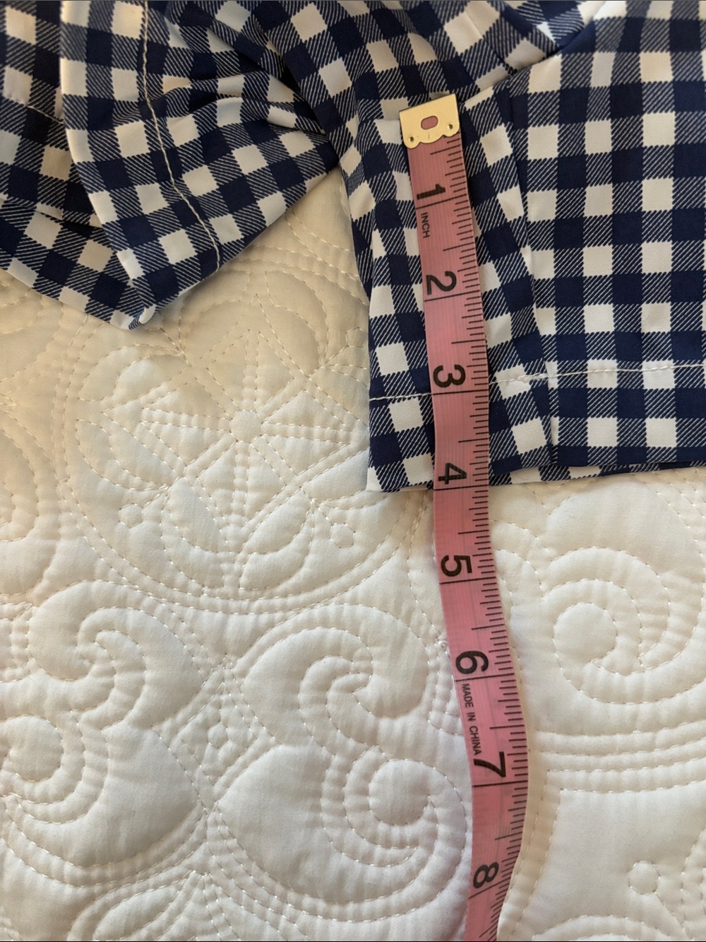 Southern Tide Navy and White Gingham Women's Shorts - Picture 6 of 6